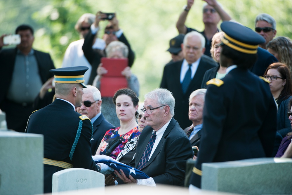 The graveside service for U.S. Army Capt. Stephanie Rader in Arlington National Cemetery