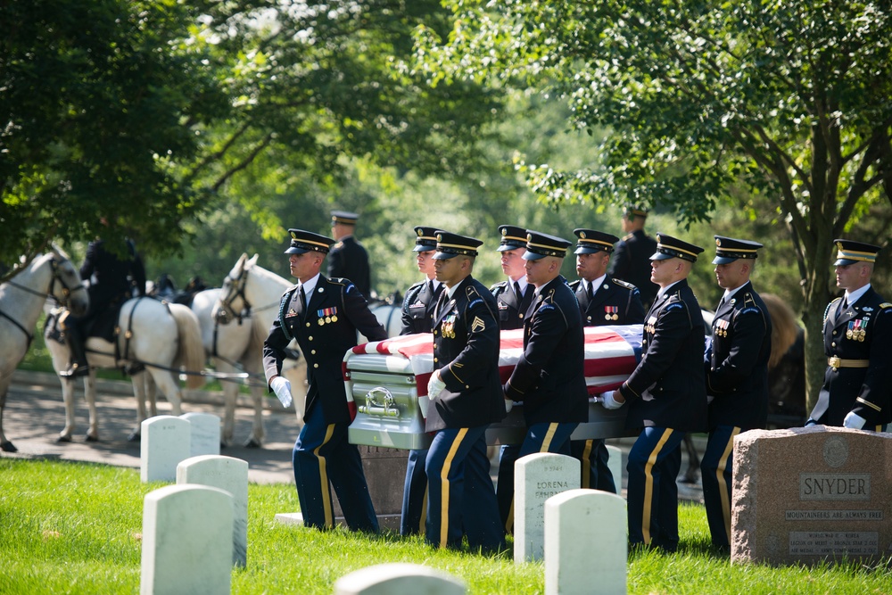 The graveside service for U.S. Army Capt. Stephanie Rader in Arlington National Cemetery