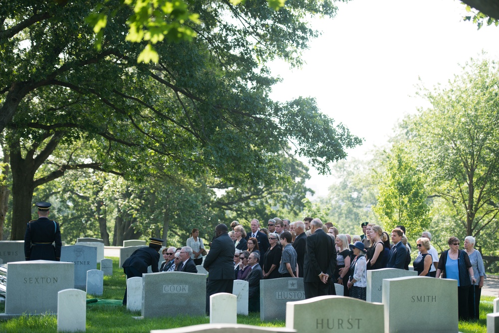 The graveside service for U.S. Army Capt. Stephanie Rader in Arlington National Cemetery