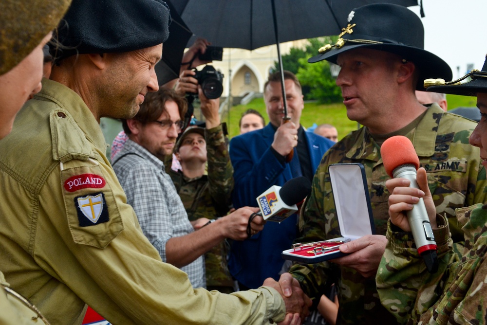 U.S. and Polish Cavalry Come Together