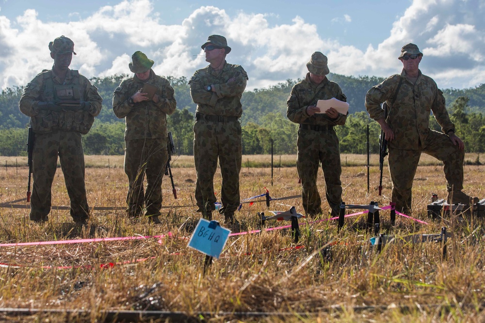 U.S. Marines, Australian Army, and Japan Ground Self-Defense Force discuss plans for Southern Jackaroo