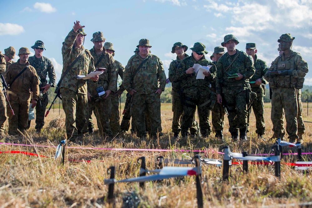 U.S. Marines, Australian Army, and Japan Ground Self-Defense Force discuss plans for Southern Jackaroo