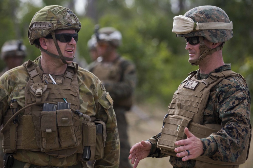 U.S. Marines conduct platoon live fire