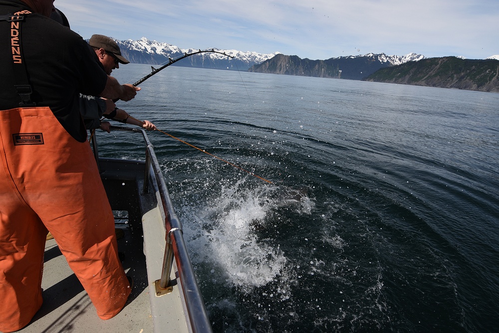 Seward thanks service members with a day of fishing