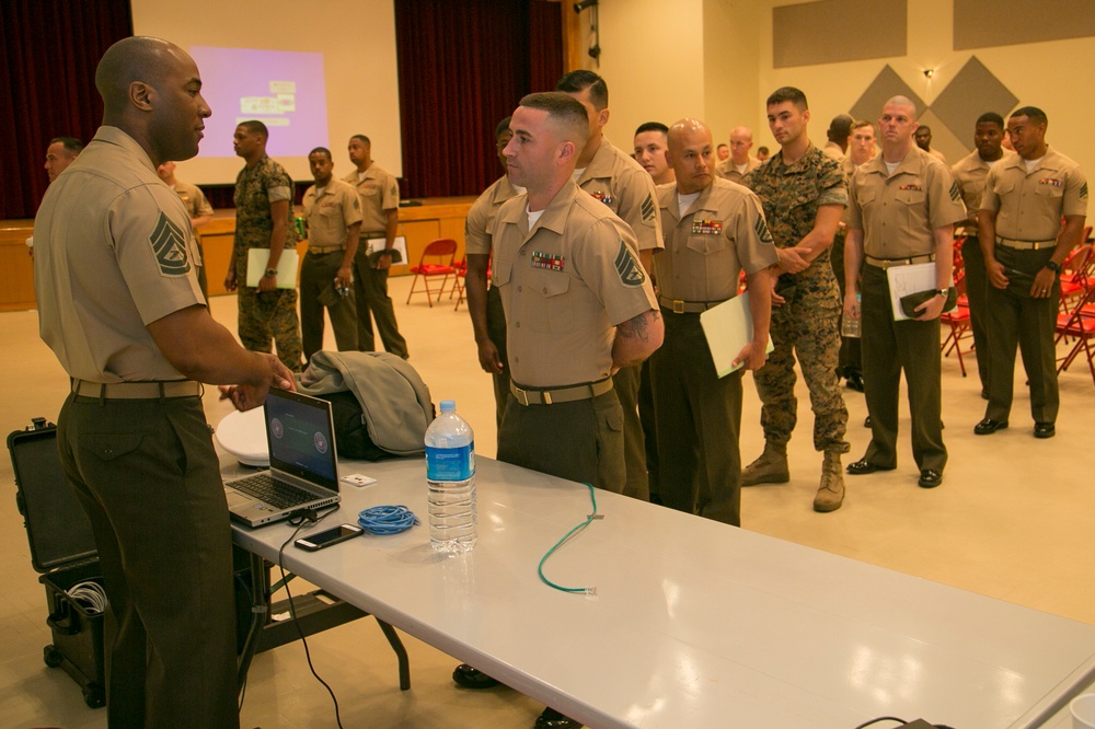 Headquarters Marine Corps Special Duty Assignment Screening Team visits Camp Foster