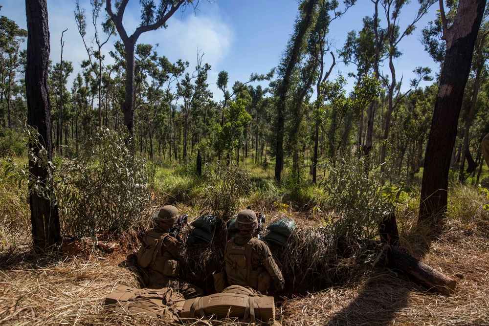 U.S. Marines defend positions