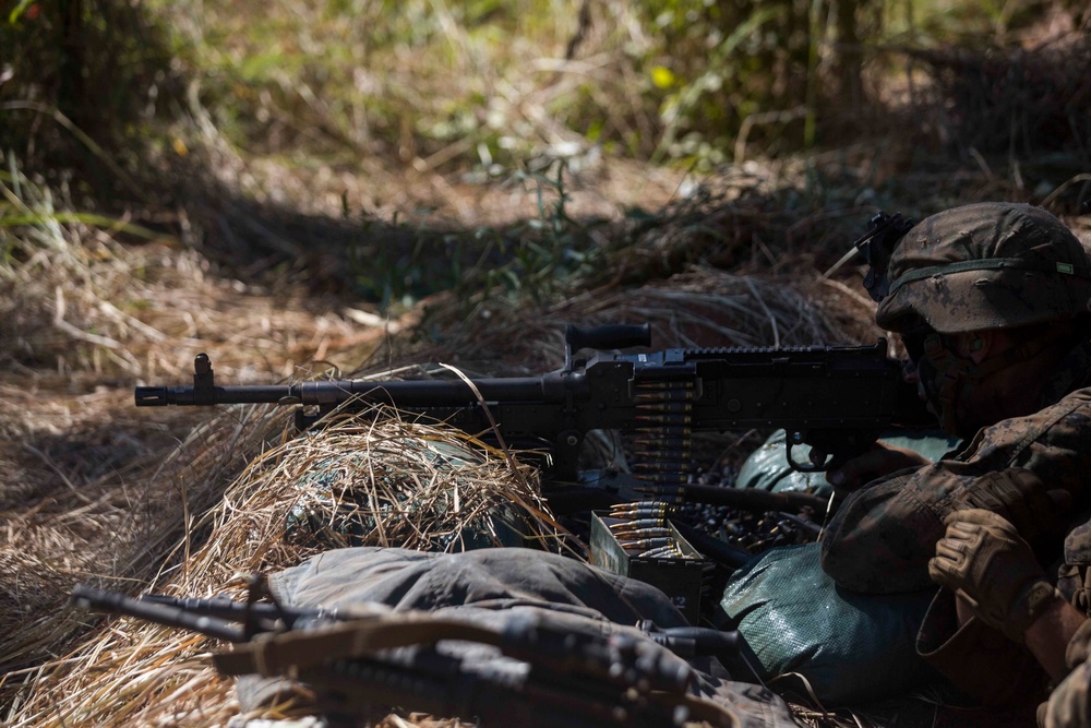 U.S. Marines defend positions