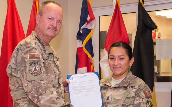 Newly Frocked Senior Chief Iris Gonzales