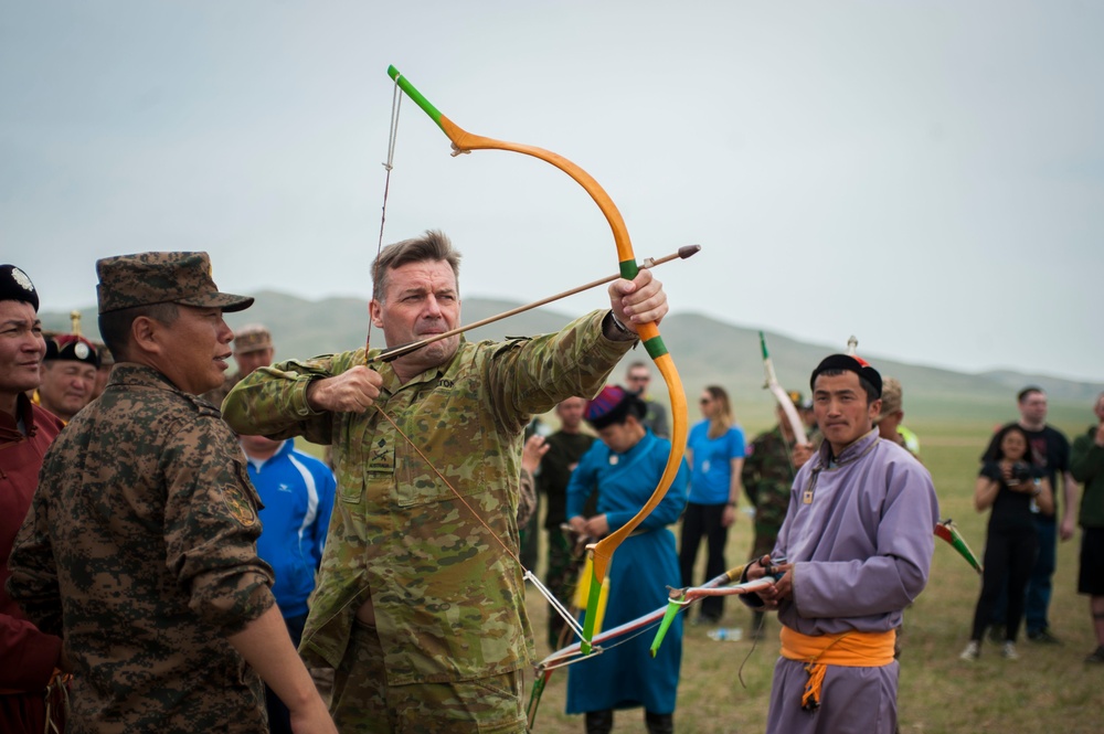 Mongolian Armed Forces hosts a Naadam Festival during Khaan Quest 2016