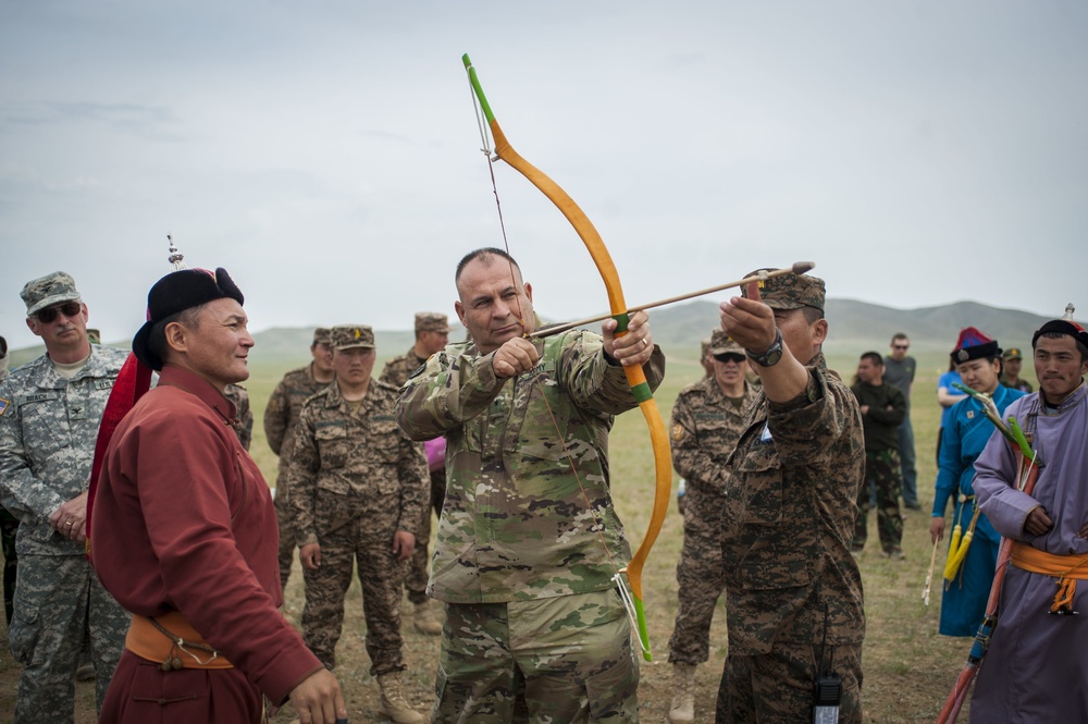 Mongolian Armed Forces hosts a Naadam Festival during Khaan Quest 2016