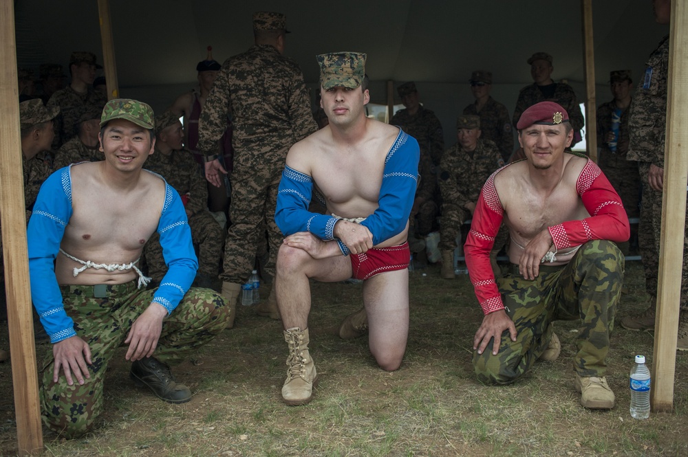 Mongolian Armed Forces hosts a Naadam Festival during Khaan Quest 2016