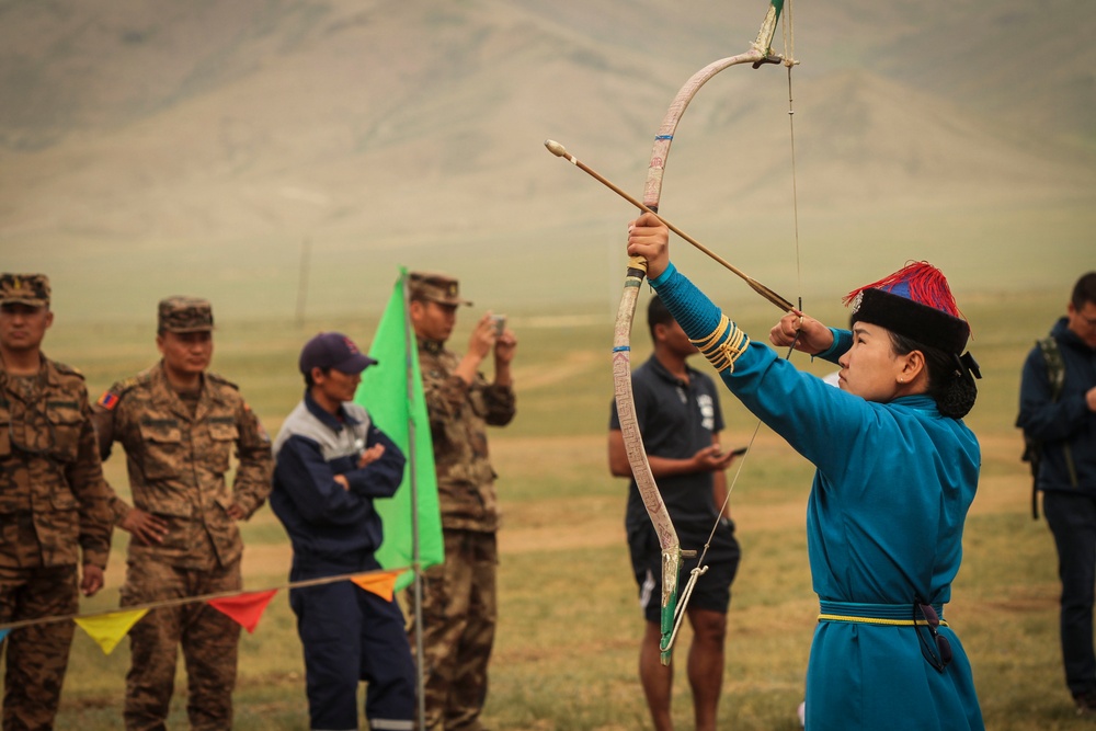 Mongolian Armed Forces hosts a Naadam Festival during Khaan Quest 2016