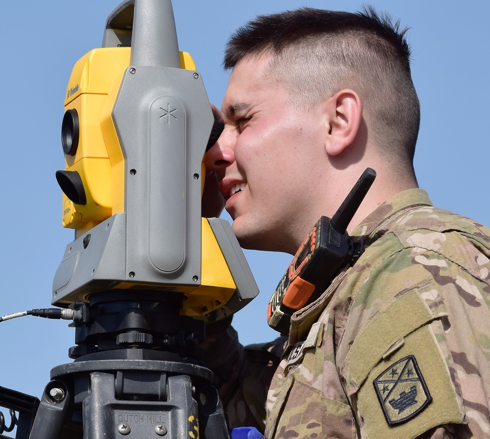 Surveyors with the 194TH Engineer Brigade, Tennessee Army National Guard Ensure Quality Control During Operation Resolute Castle 2016