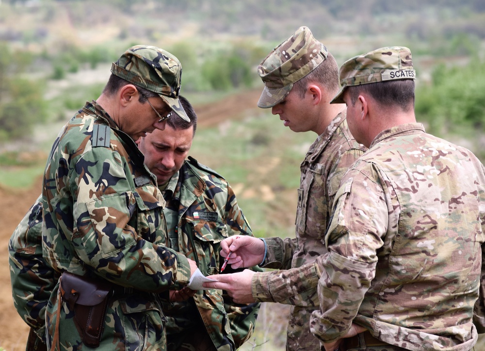 194th Engineer Brigade and Bulgarian Army Finalize Plans for Tank Maneuver Lanes at Novo Selo Training Area, Bulgaria