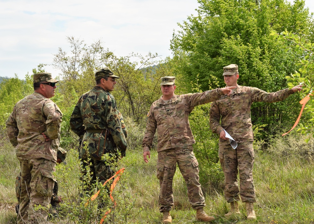 194th Engineer Brigade and Bulgarian Army Finalize Plans for Tank Maneuver Lanes at Novo Selo Training Area, Bulgaria