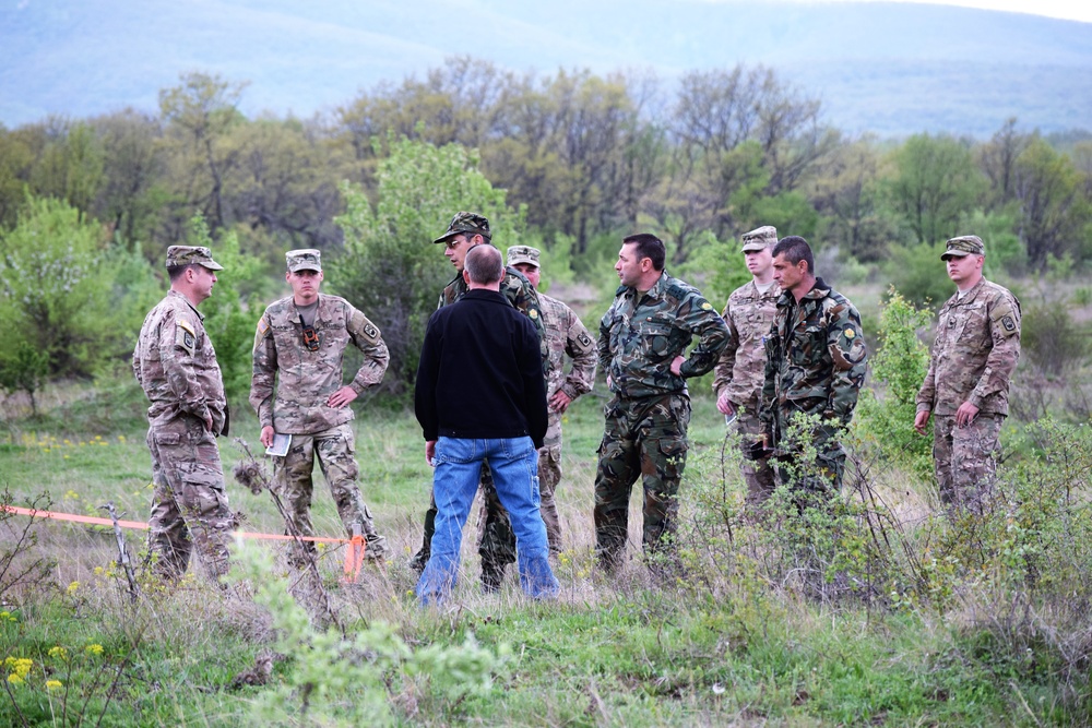 194th Engineer Brigade and Bulgarian Army Finalize Plans for Tank Maneuver Lanes at Novo Selo Training Area, Bulgaria