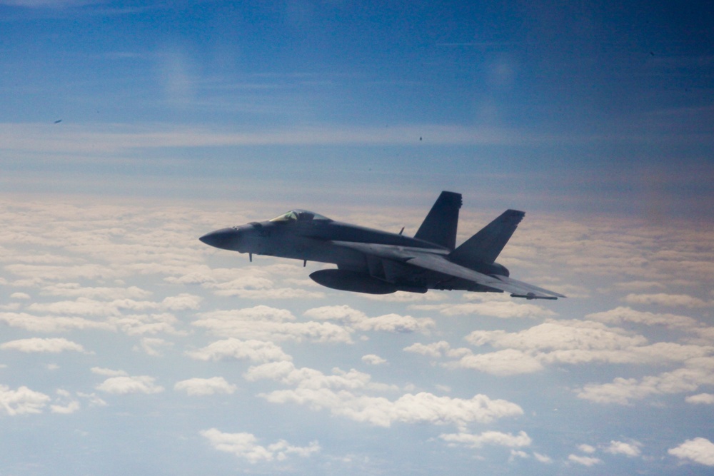 VMGR-252 Conducts an Aerial Refuel for VMFA-224 and VMA-136