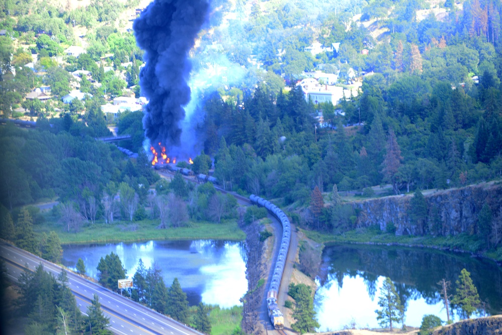 Federal, state and local agencies respond to Oregon train derailment