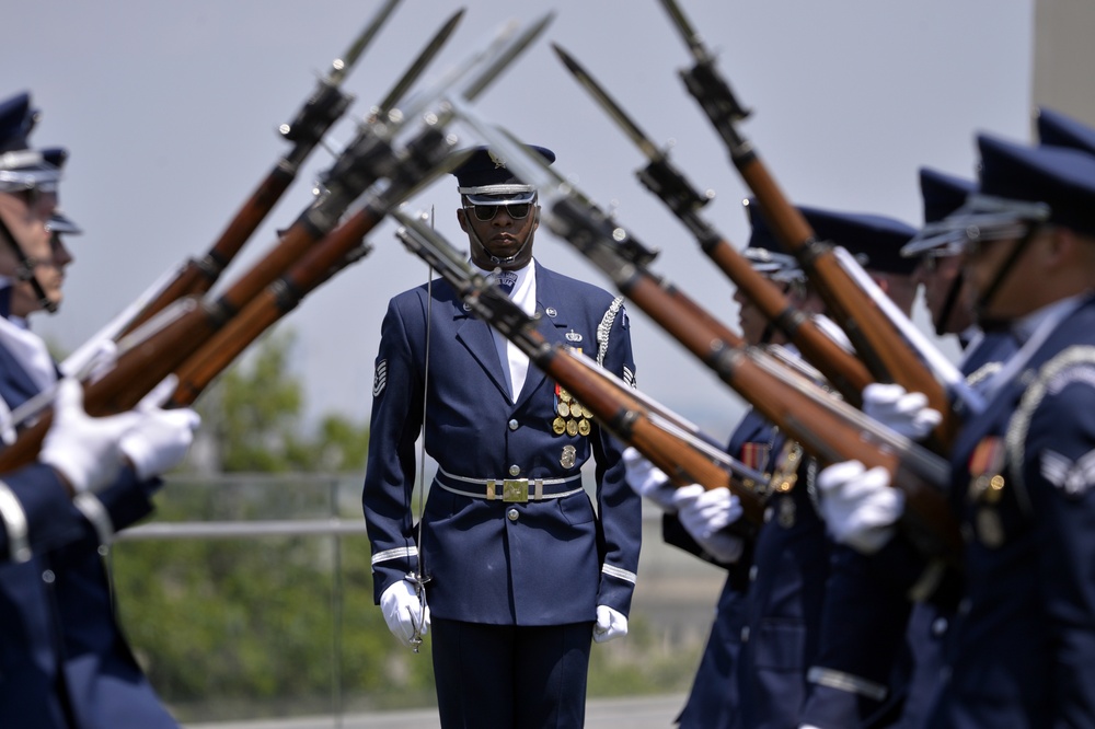 USAF Honor Guard Performs at Air Force Memorial