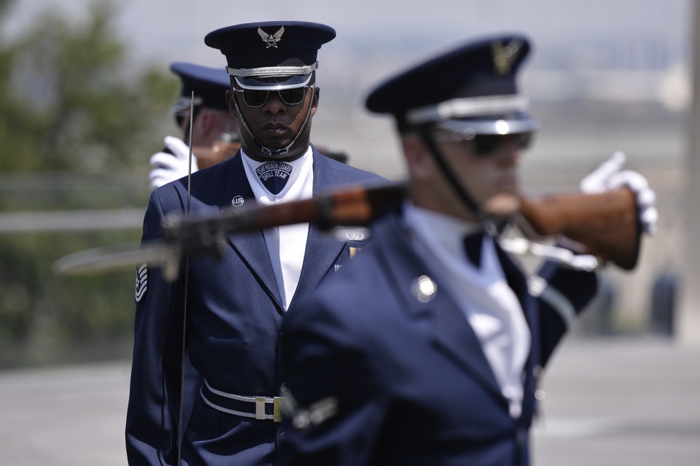 USAF Honor Guard Performs at Air Force Memorial