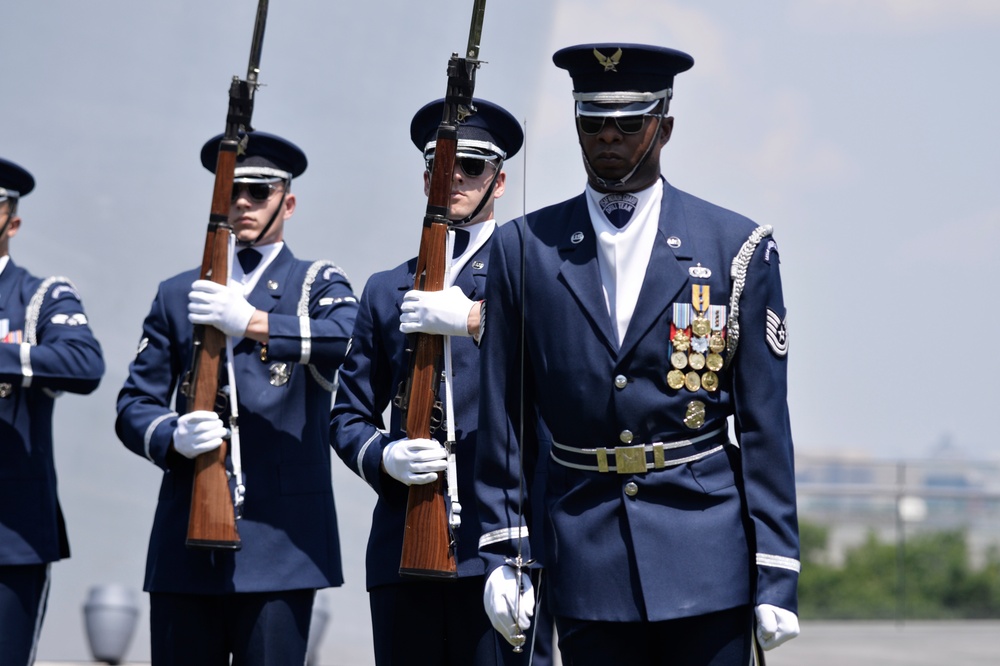 USAF Honor Guard Performs at Air Force Memorial