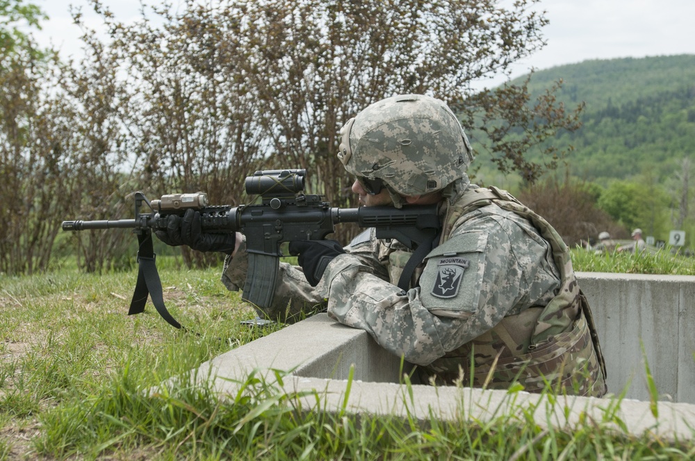 Soldier Fires at Targest during Stress Shoot