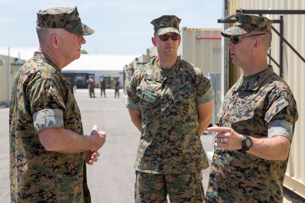 The 19th Chaplain of the Marine Corps visits SPMAGT-CR-AF Marines &amp; Sailors