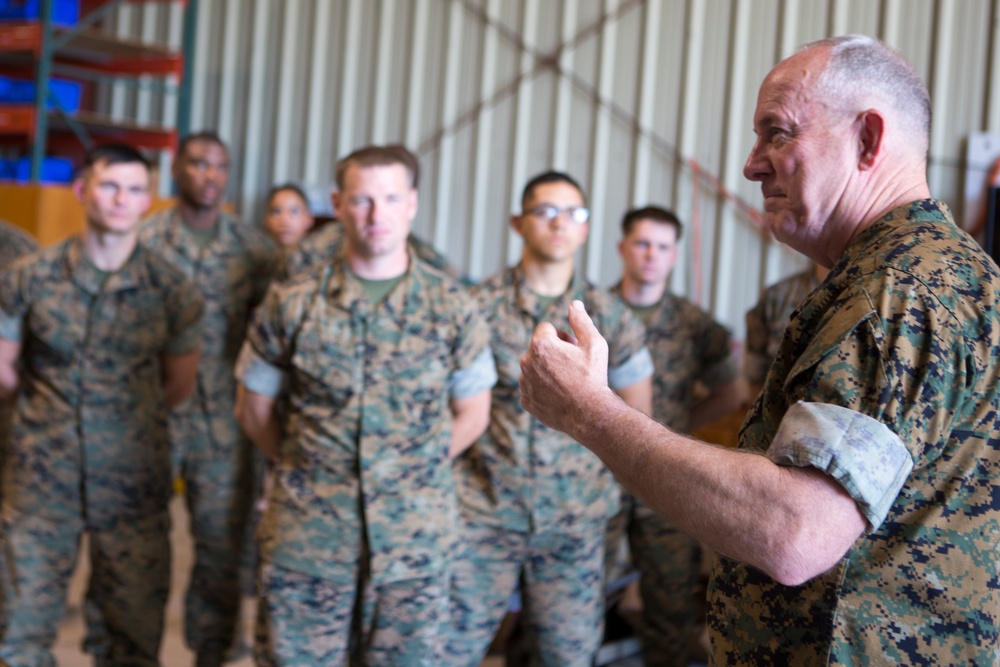 The 19th Chaplain of the Marine Corps visits SPMAGT-CR-AF Marines &amp; Sailors