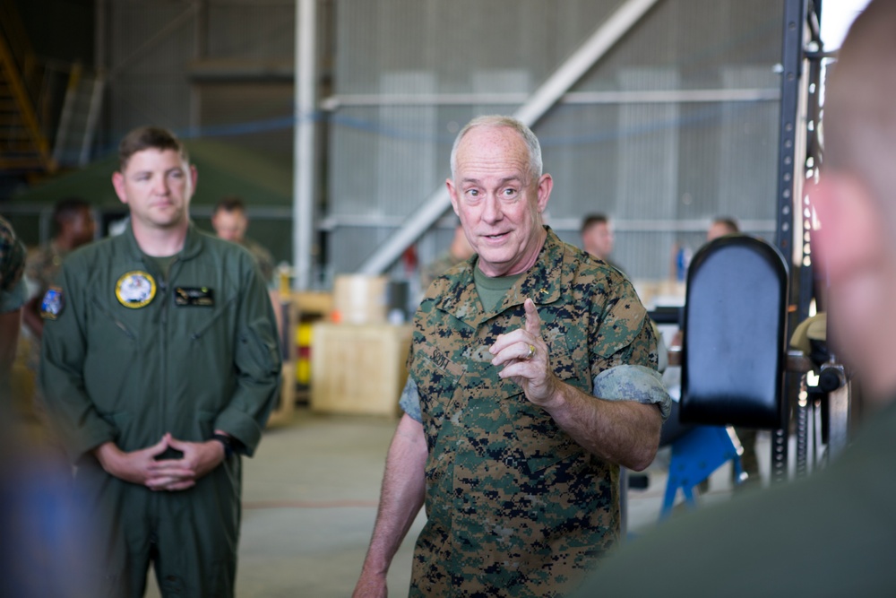 The 19th Chaplain of the Marine Corps visits SPMAGT-CR-AF Marines &amp; Sailors