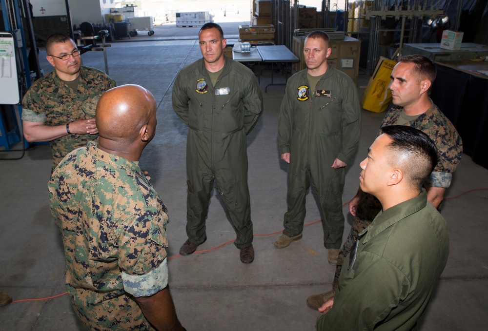 18th Sergeant Major of the Marine Corps, Ronald L. Green visits SPMAGTF-CR-AF Marines &amp; sailors