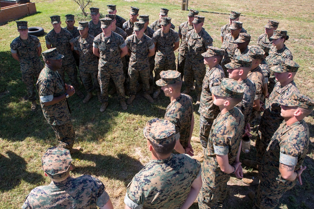 18th Sergeant Major of the Marine Corps, Ronald L. Green visits SPMAGTF-CR-AF Marines &amp; sailors