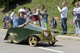 Eagle Troop races in Soap Box Derby in Estonia
