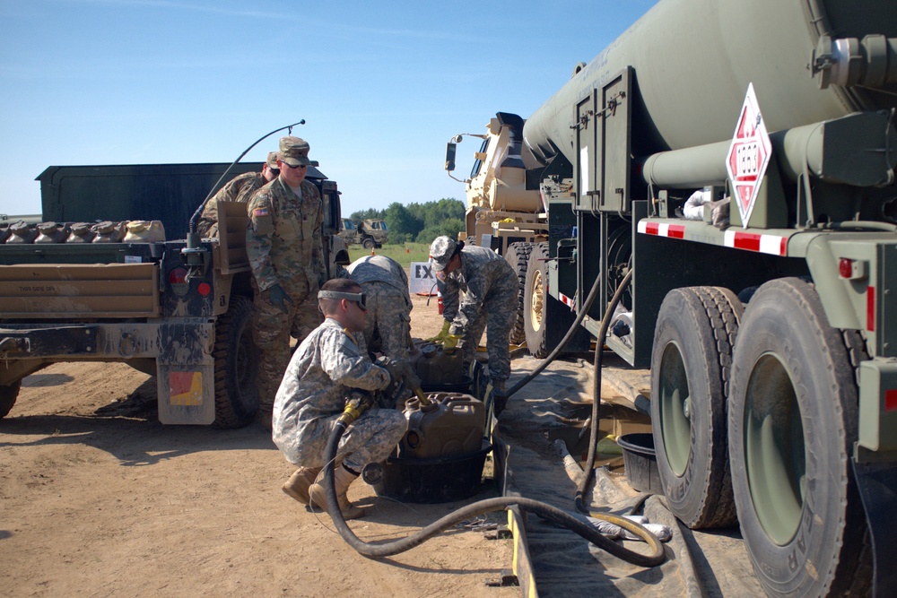 U.S. Army Reserve Quartermaster fuel the force at Exercise Anakonda 2016