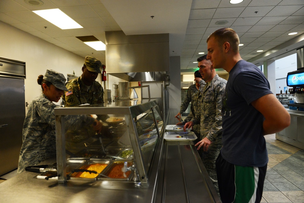 DFAC staff serves up lunch