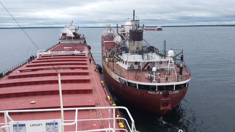 Lightering operations continue on motor vessel Roger Blough