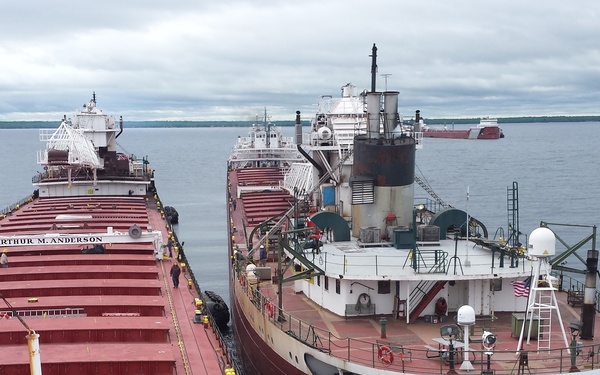 Lightering operations continue on motor vessel Roger Blough