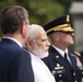 Prime Minister of India lays a wreath at the Tomb of the Unknown Soldier in Arlington National Cemetery