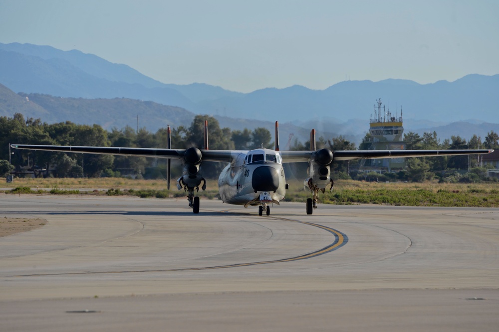 Fleet Logistics Support Squadron (VRC-40) arrives at Naval Support Activity (NSA) Souda Bay, Greece