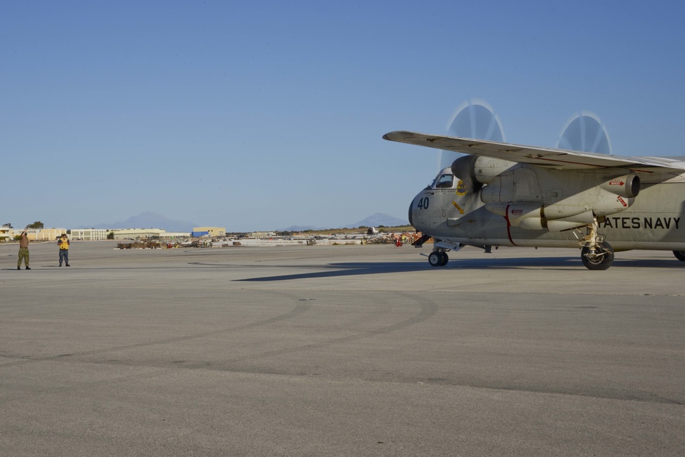 Fleet Logistics Support Squadron (VRC-40) arrives at Naval Support Activity (NSA) Souda Bay, Greece