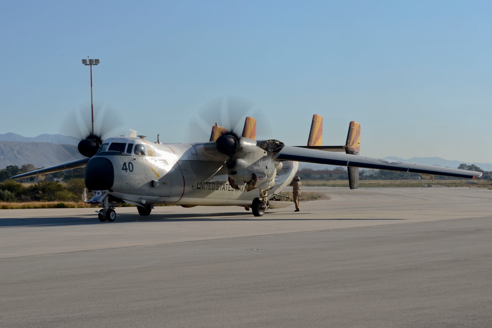 Fleet Logistics Support Squadron (VRC-40) arrives at Naval Support Activity (NSA) Souda Bay, Greece