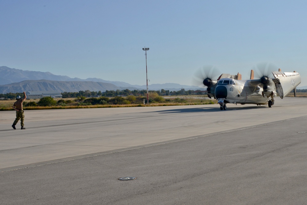 Fleet Logistics Support Squadron (VRC-40) arrives at Naval Support Activity (NSA) Souda Bay, Greece