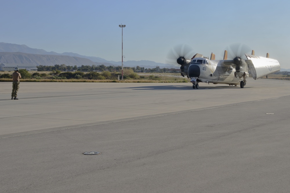 Fleet Logistics Support Squadron (VRC-40) arrives at Naval Support Activity (NSA) Souda Bay, Greece