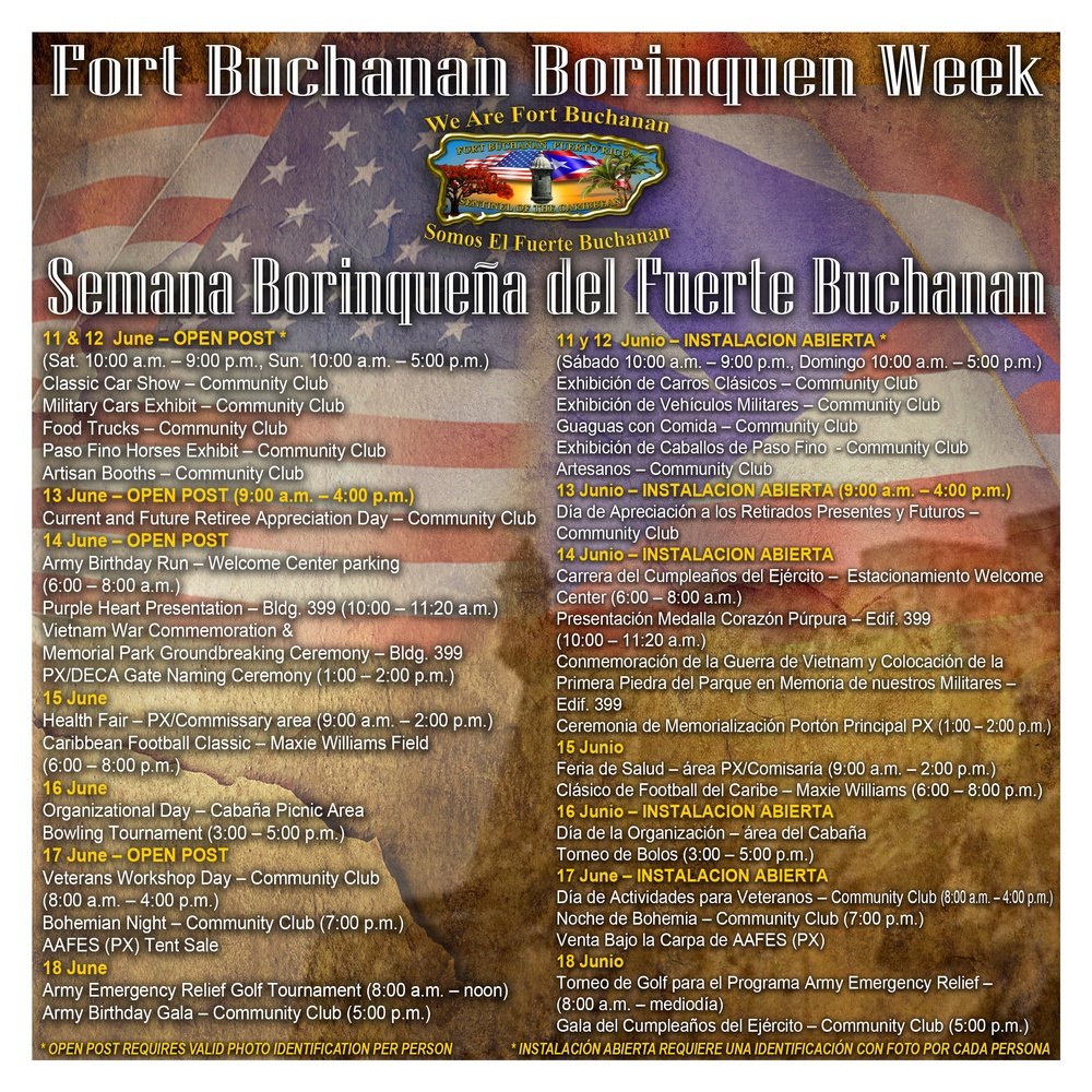 Fort Buchanan Borinquen Week/Semana Borinqueña del Fuerte Buchanan