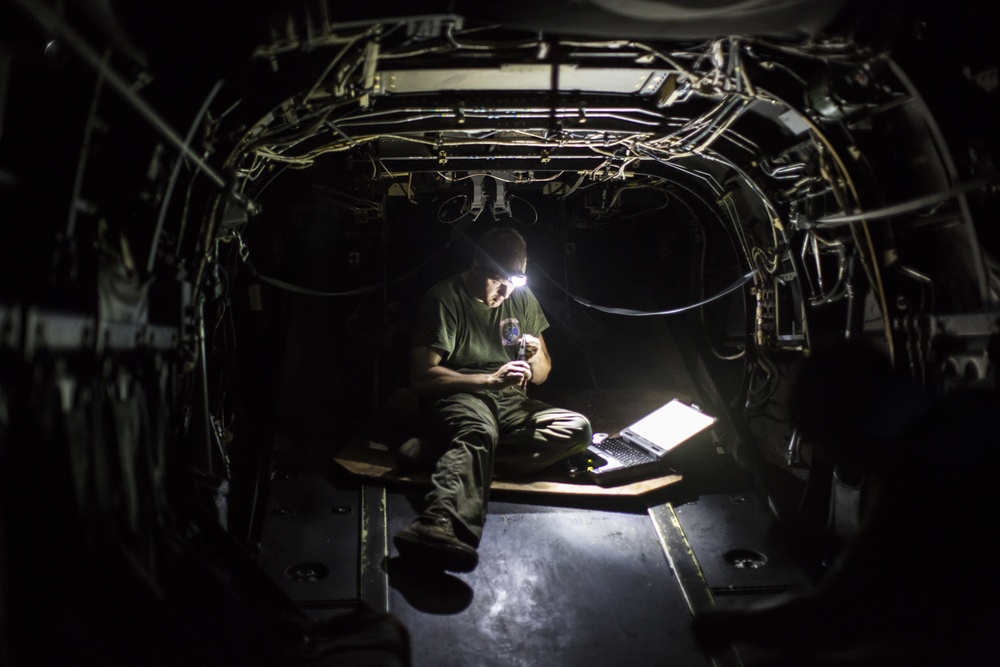 MV-22 Osprey Night Maintenance