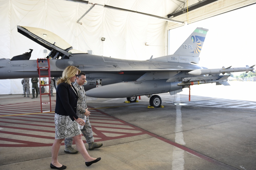 SecAF Visits 180th Fighter Wing