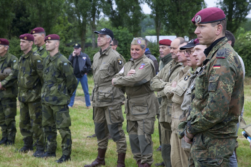 Round Canopy Parachute Team Normandy Jump