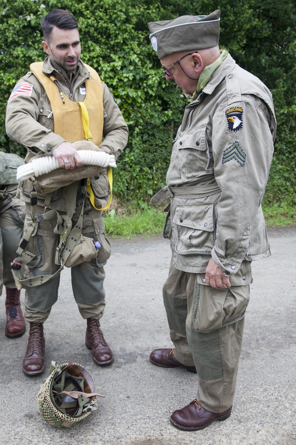 Round Canopy Parachute Team Normandy Jump