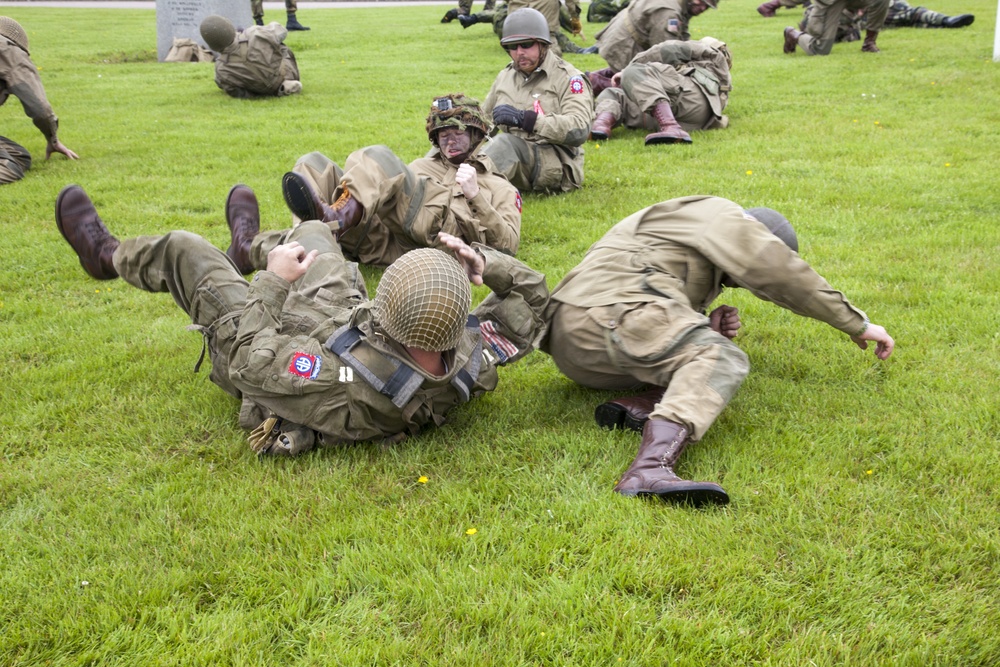 Round Canopy Parachute Team Normandy Jump