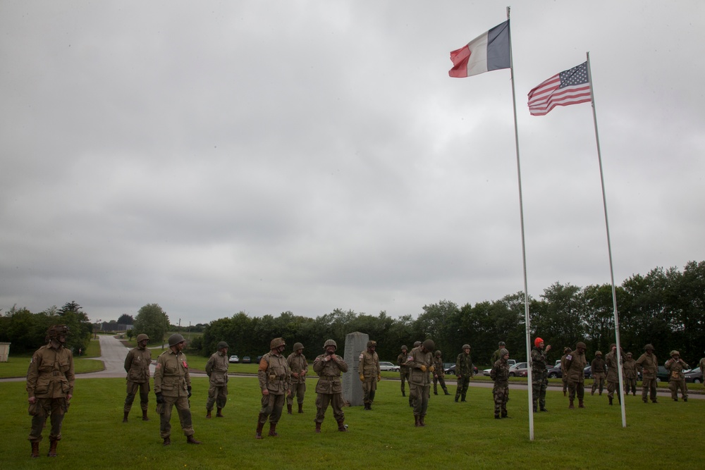 Round Canopy Parachute Team Normandy Jump