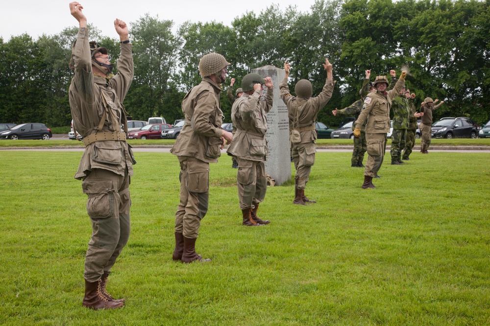 Round Canopy Parachute Team Normandy Jump